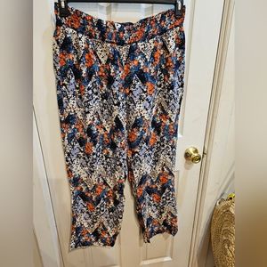New Look floral flowy pant EUC stretch waist 2X